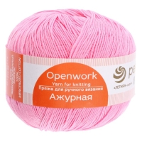 Пряжа "Ажурная" 100% мерсеризованный хлопок 280м/50гр (20-Розовый) Пряжа "Ажурная" 100% мерсеризованный хлопок 280м/50гр (20-Розовый)