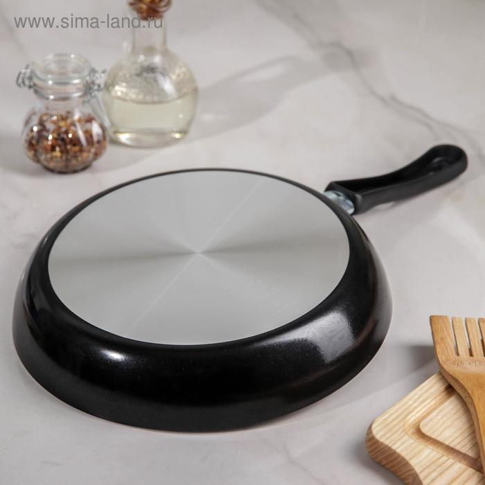 Сковорода Promo, d=24 см, стеклянная крышка, пластиковая ручка, антипригарное покрытие, цвет чёрный Сковорода Promo, d=24 см, стеклянная крышка, пластиковая ручка, антипригарное покрытие, цвет чёрный
