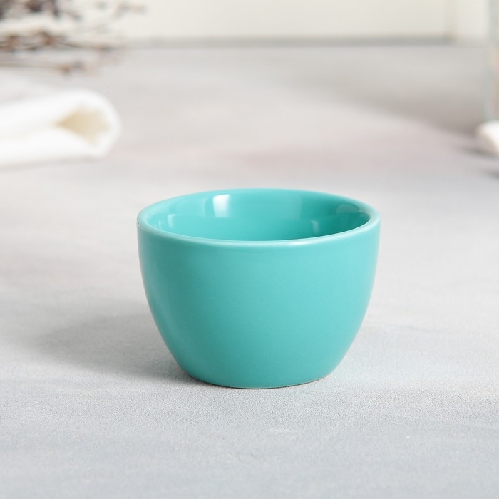 Чайная пара керамическая «Моменты », кружка 100 мл, блюдце 14х10 см, цвет голубой Чайная пара керамическая «Моменты », кружка 100 мл, блюдце 14х10 см, цвет голубой