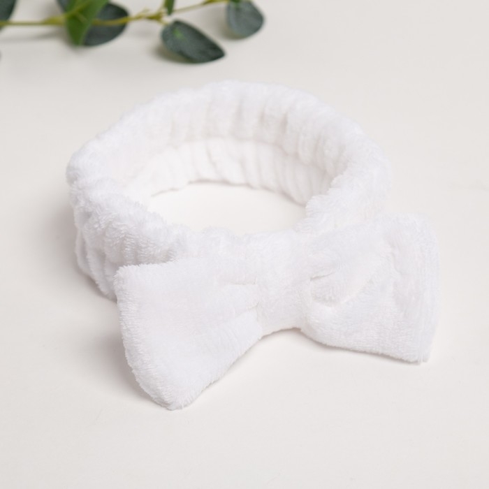 Повязка на голову Этель, цвет белый, 100% п/э Повязка на голову Этель, цвет белый, 100% п/э