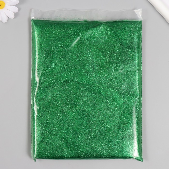 Глиттер размер 1/128, 500 гр, цв. зелёный Глиттер размер 1/128, 500 гр, цв. зелёный