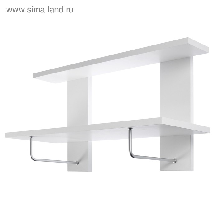Полка подвесная для ванной комнаты Полка подвесная для ванной комнаты "Вега 6002", с держателем полотенец, 60 х 22,6 х 33,2