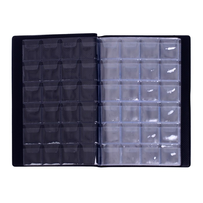 Альбом для монет 125 х 185 мм Calligrata, на 240 монет, ячейка 26 х 29 мм, 10 листов, обложка ПВХ, синий Альбом для монет 125 х 185 мм Calligrata, на 240 монет, ячейка 26 х 29 мм, 10 листов, обложка ПВХ, синий