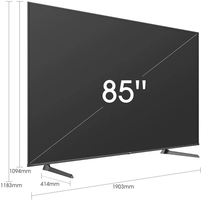 Телевизор Hisense 85A6BG, 85 Телевизор Hisense 85A6BG, 85", 3840x2160, DVB-T/T2/C/S2, HDMI 3, USB 2, Smart TV, чёрный