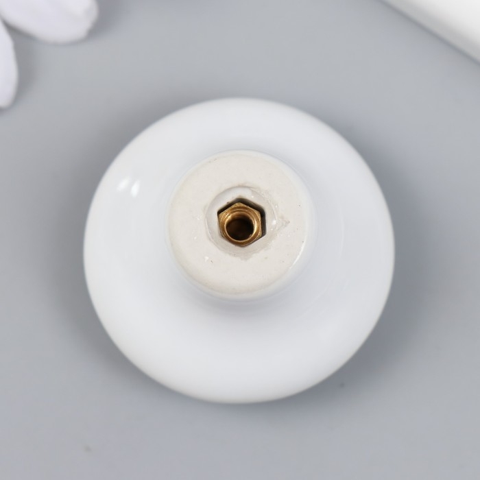 Ручка для шкатулки керамика, металл Ручка для шкатулки керамика, металл "Балерина" 3,8х3,8х2,8 см