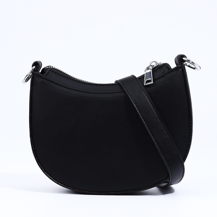 Сумка-багет на молнии, цвет чёрный Сумка-багет на молнии, цвет чёрный