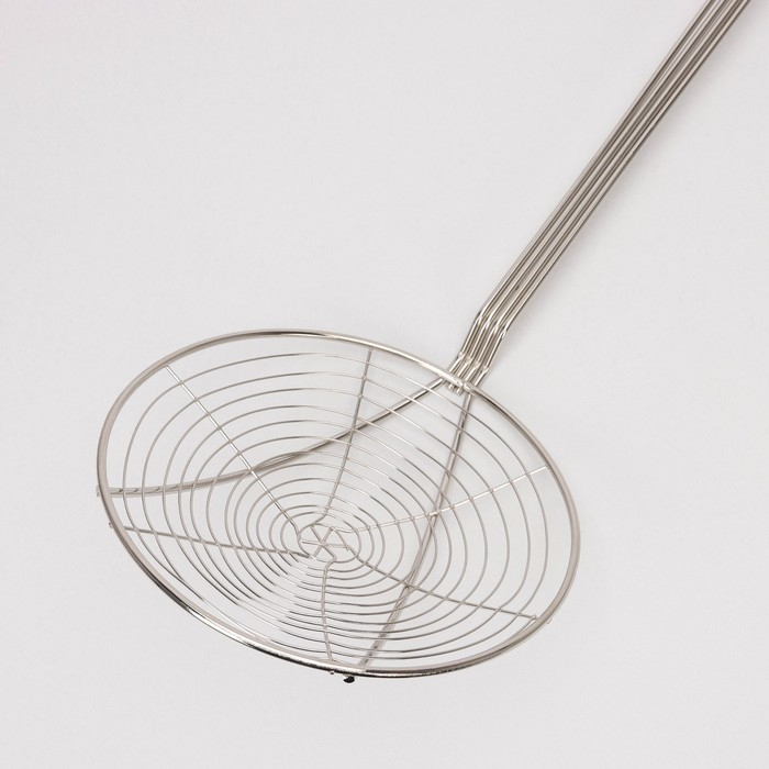 Шумовка для фритюра из нержавеющей стали, 54×23 см, толщина 3 мм, 201 марка стали Шумовка для фритюра из нержавеющей стали, 54×23 см, толщина 3 мм, 201 марка стали