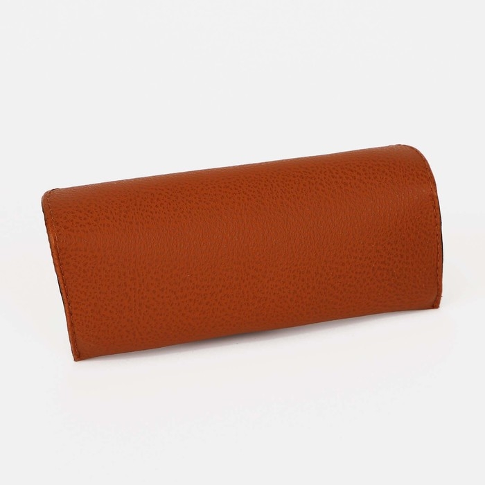 Чехол для очков на кнопке, длина 16 см, цвет рыжий Чехол для очков на кнопке, длина 16 см, цвет рыжий