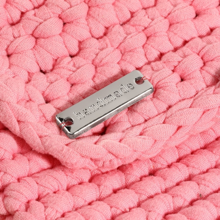 Набор нашивок из металла «Hand made», 3,2 × 1 см, 10 шт, цвет серебряный Набор нашивок из металла «Hand made», 3,2 × 1 см, 10 шт, цвет серебряный