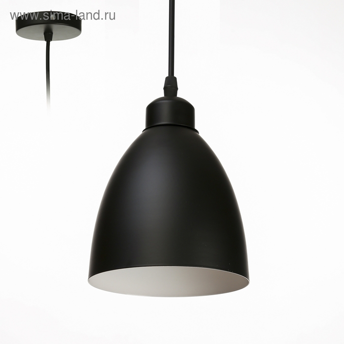 Светильник BayerLux Подвес Светильник BayerLux Подвес "Овал" 1x40Вт E27 черный 14х14х18-98 см