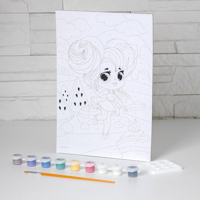 Картина по номерам для детей «Сладкая девчонка», 20 х 28,5 см Картина по номерам для детей «Сладкая девчонка», 20 х 28,5 см