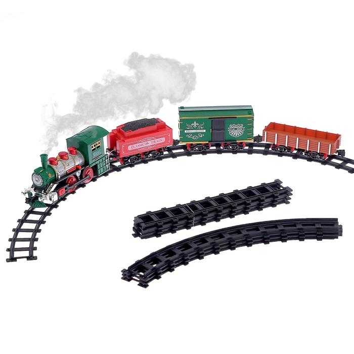 Железная дорога «Классик», со световыми, звуковыми и дымовыми эффектами, протяжённость пути 2,88 м Железная дорога «Классик», со световыми, звуковыми и дымовыми эффектами, протяжённость пути 2,88 м