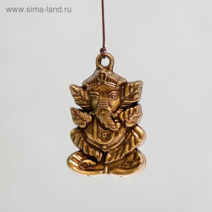 Музыка ветра металл Музыка ветра металл "Будда на монете" 3 колокольчика 45 см