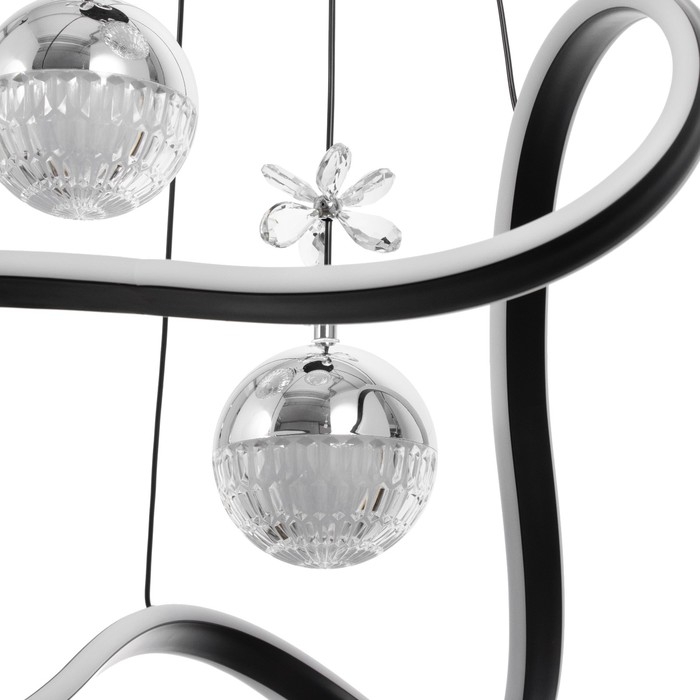 Светильник с ПДУ Светильник с ПДУ "Фиора" LED 140Вт 3000-6000К черный 49х49х15-115 см