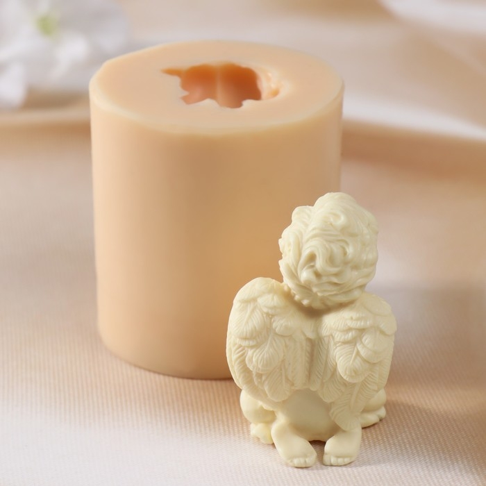 Молд силиконовый Молд силиконовый "Ангел с розой" Силикон 6х4х4,5 см