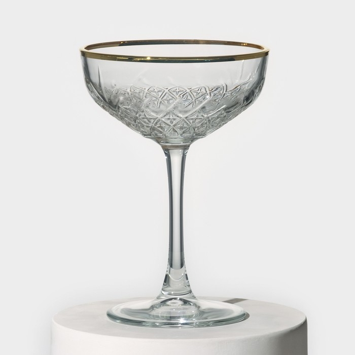 Набор стеклянных бокалов Timeless, 255 мл, 4 шт, с золотой каймой Набор стеклянных бокалов Timeless, 255 мл, 4 шт, с золотой каймой