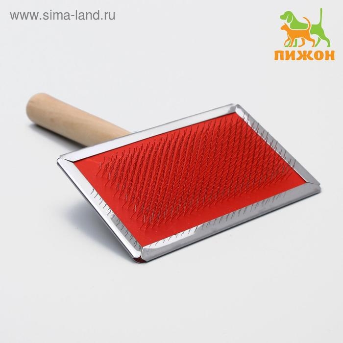 Пуходерка Wood большая широкая без капель, 12 х 19 см, длинная деревянная ручка Пуходерка Wood большая широкая без капель, 12 х 19 см, длинная деревянная ручка