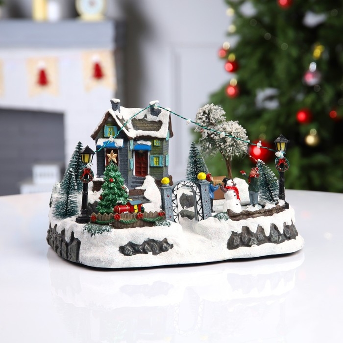 Светодиодная фигура «Рождество» 31 × 20 × 23 см, полистоун, батарейки ААх3 (не в комплекте), USB, свечение мульти Светодиодная фигура «Рождество» 31 × 20 × 23 см, полистоун, батарейки ААх3 (не в комплекте), USB, свечение мульти