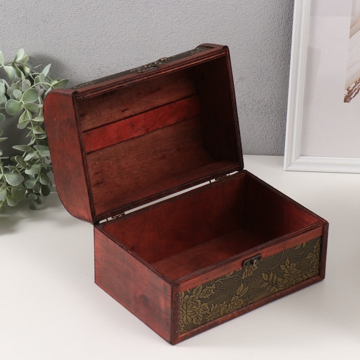 Шкатулка дерево сундучок "Цветущий сад и бабочки" набор 3 шт 8х14х6,5 11х18х12 15х22х16 см