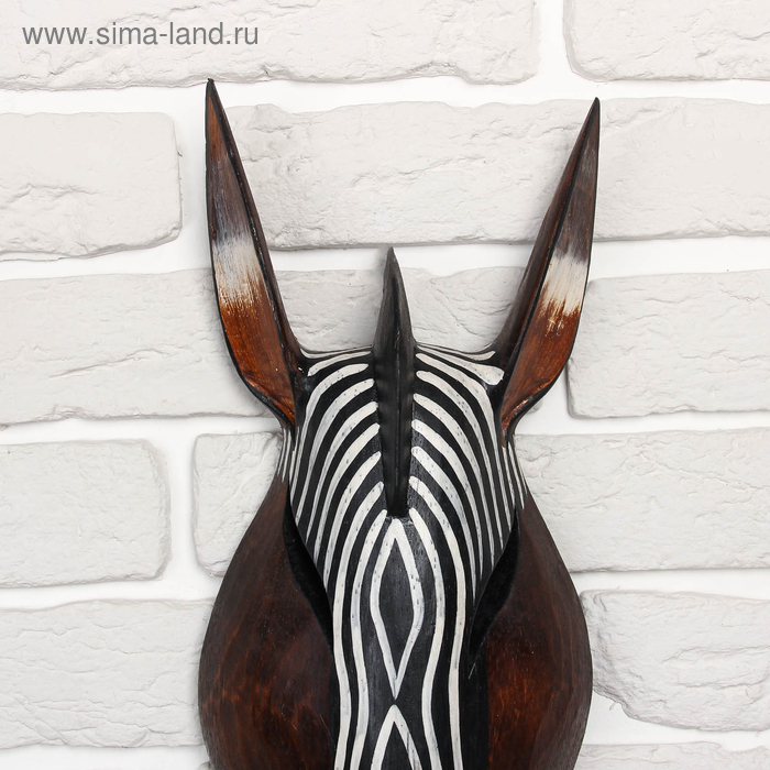 Маска дерево Маска дерево "Зебра" 50х16х7 см