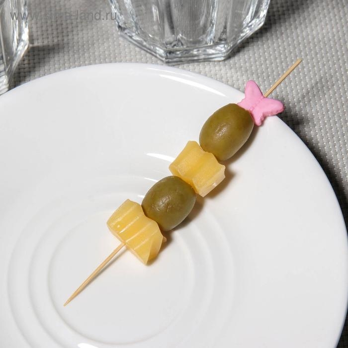 Шпажки Доляна «Бабочка многодневка», 12 см, набор 25 шт Шпажки Доляна «Бабочка многодневка», 12 см, набор 25 шт