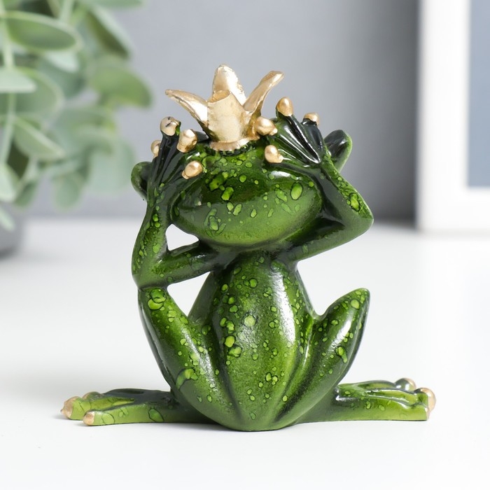 Сувенир полистоун лак Сувенир полистоун лак "Лягушка-квакушка в короне" МИКС 8,3х7,5х5 см