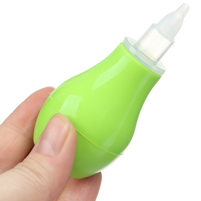 Детский назальный аспиратор, с колпачком, цвет зеленый Детский назальный аспиратор, с колпачком, цвет зеленый