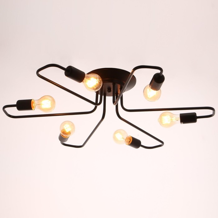 Люстра Люстра "Клауд" 6х40Вт E27 черный 82х82х16 см BayerLux