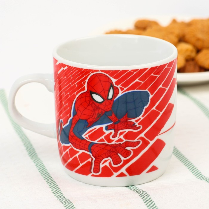 Набор посуды, 3 предмета: тарелка Ø 16,5 см, миска Ø 14 см, кружка 200 мл, Набор посуды, 3 предмета: тарелка Ø 16,5 см, миска Ø 14 см, кружка 200 мл, "Ты - супергерой", Человек-паук