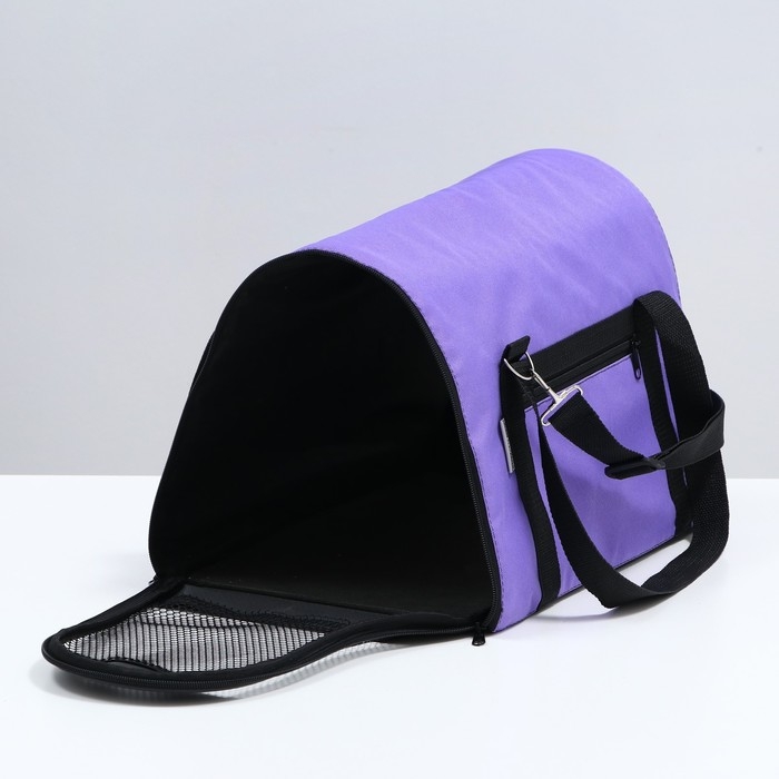 Сумка - переноска для животных, размер S, 39 х 23 х 27 см фиолетовый Сумка - переноска для животных, размер S, 39 х 23 х 27 см фиолетовый