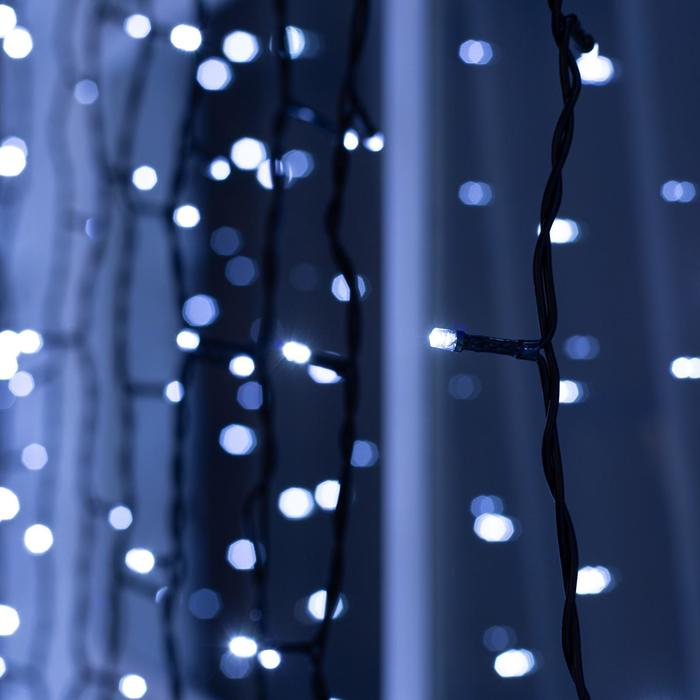Гирлянда «Занавес» 2 × 3 м, IP44, УМС, тёмная нить, 760 LED, свечение белое, 220 В Гирлянда «Занавес» 2 × 3 м, IP44, УМС, тёмная нить, 760 LED, свечение белое, 220 В