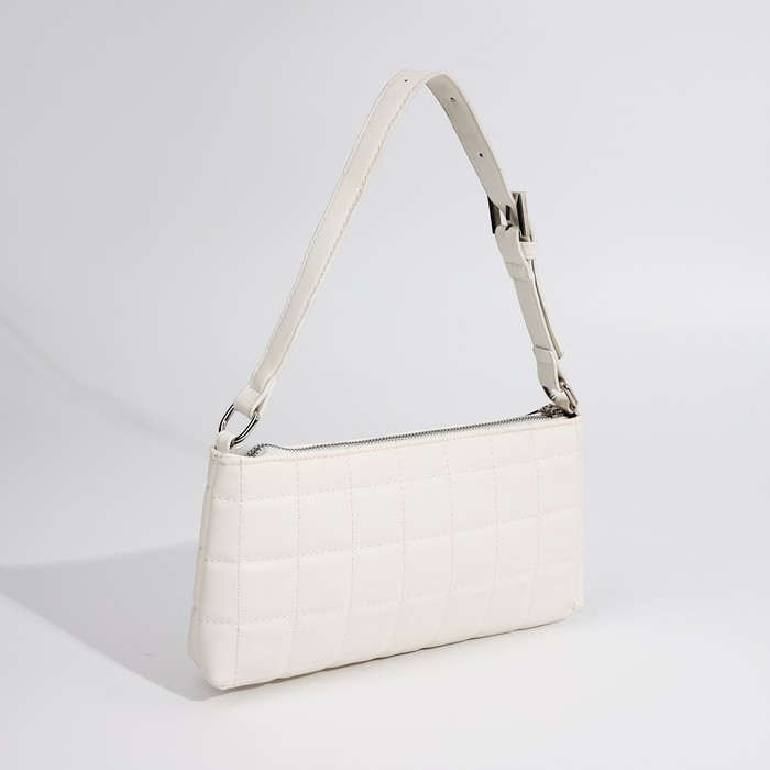 Сумка-багет на молнии, цвет белый Сумка-багет на молнии, цвет белый