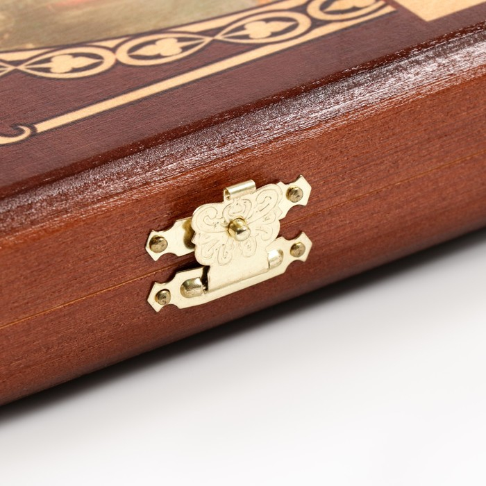 Нарды деревянные большие, с шашками Нарды деревянные большие, с шашками "Гладиаторы", настольная игра, 60 х 60 см