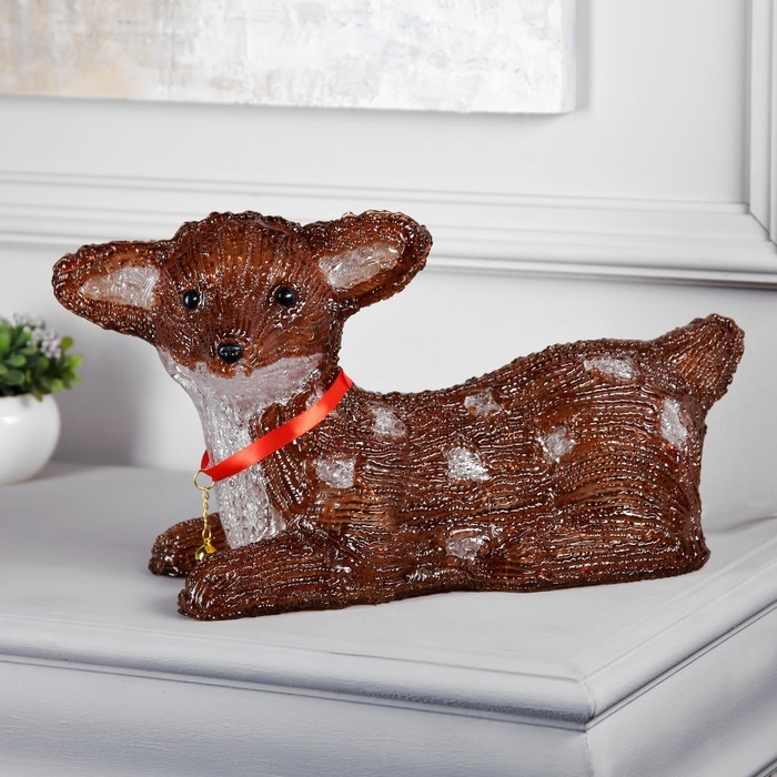 Светодиодная фигура «Оленёнок» 22 × 40 × 17 см, акрил, 40 LED, 220 В, свечение белое Светодиодная фигура «Оленёнок» 22 × 40 × 17 см, акрил, 40 LED, 220 В, свечение белое