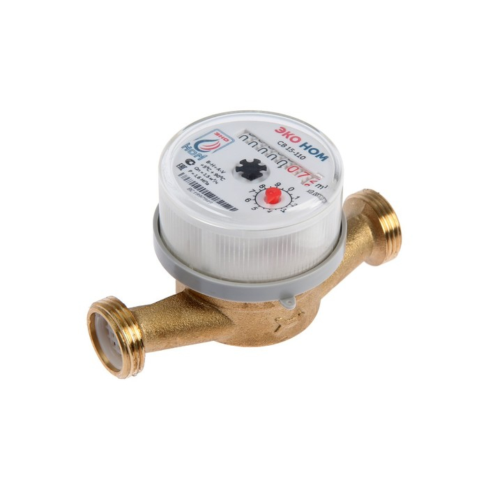 Счетчик воды «ЭКО НОМ» СВ-15-110, универсальный, 1/2 Счетчик воды «ЭКО НОМ» СВ-15-110, универсальный, 1/2", без комплекта присоединения
