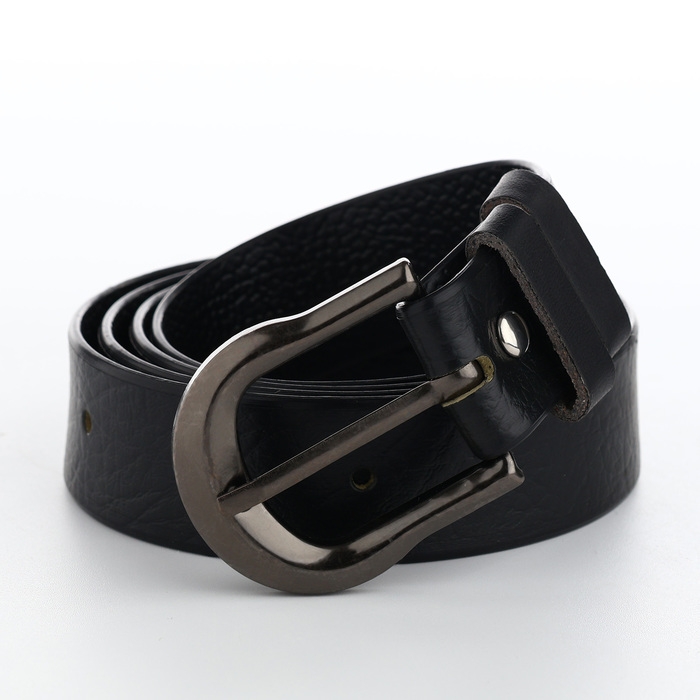 Ремень мужской, ширина 3 см, пряжка металл, цвет чёрный Ремень мужской, ширина 3 см, пряжка металл, цвет чёрный