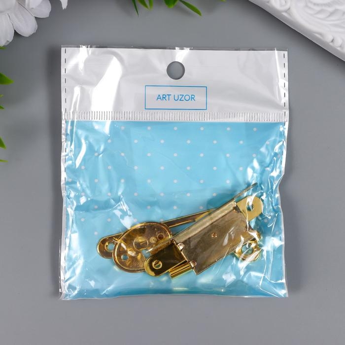 Замок для шкатулки Замок для шкатулки "С ключиком" 5 предметов в наборе 1х5,5 см С-303