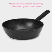 Сковорода Доляна «Первый дом», d=26 см, h=7,5 см, антипригарное покрытие, индукция, цвет чёрный