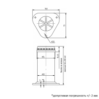 Опора регулируемая ОРМ 63,  металлическая, Н=63 мм