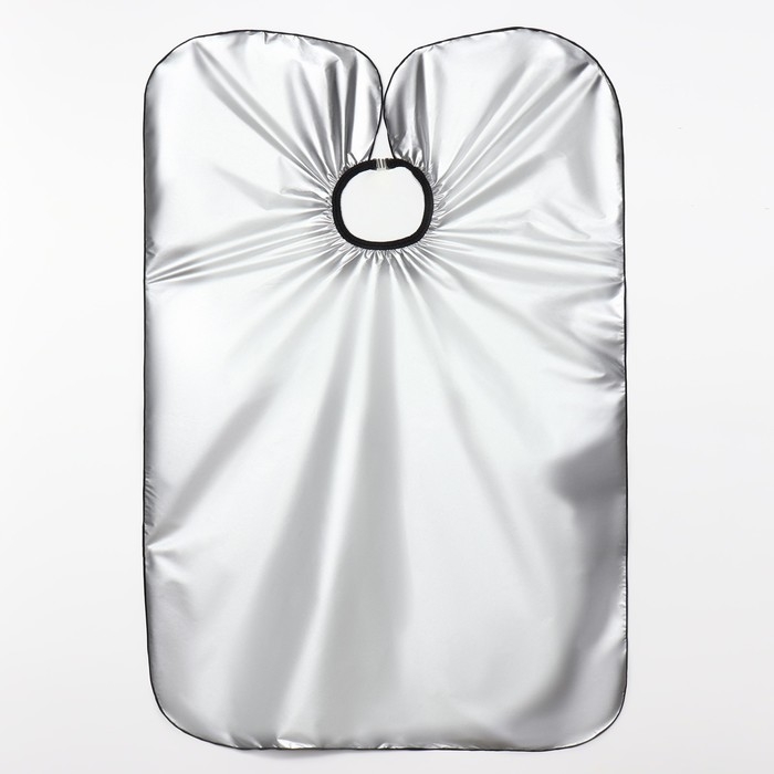 Накидка парикмахерская двусторонняя, цвет серебристый/чёрный Накидка парикмахерская двусторонняя, цвет серебристый/чёрный