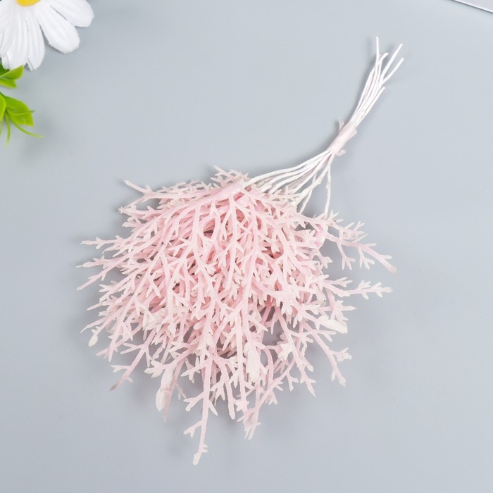 Искусственное растение для творчества Искусственное растение для творчества "Можжевельник" 1 букет=10 веточек розовый 15 см