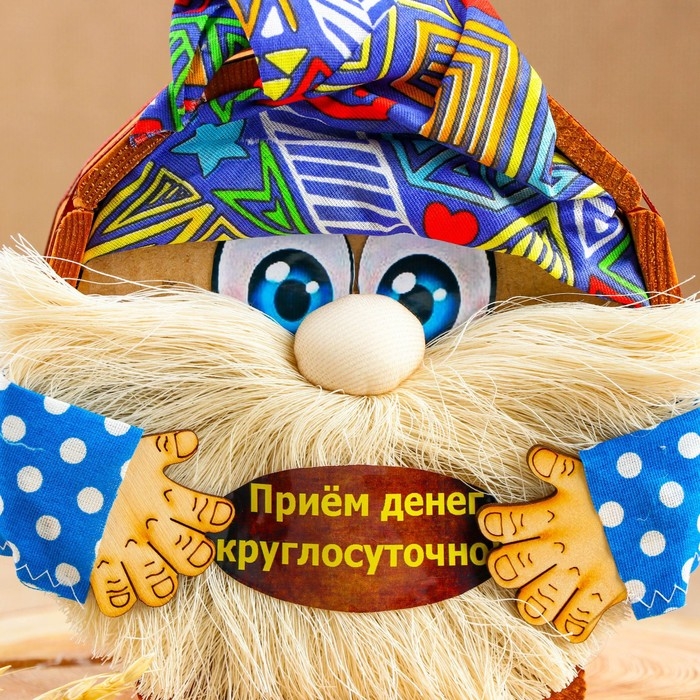 Копилка деревянная Копилка деревянная "Домовой Кузьма", микс