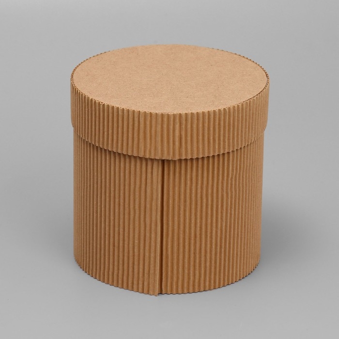 Коробка подарочная шляпная из микрогофры, упаковка, «Present for you», 12 х 12 см