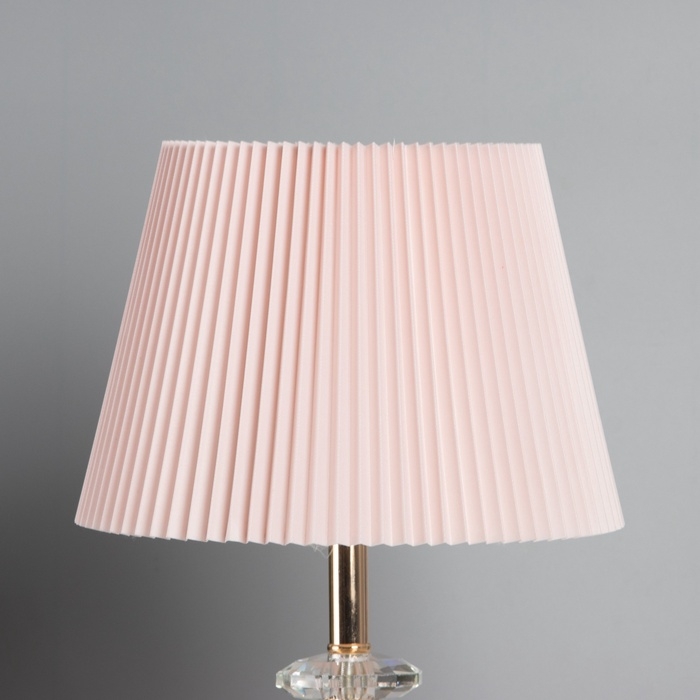 Лампа настольная Лампа настольная "Клаудия" 1х40Вт Е27+LED подсветка основания розовый/золото 15х15х32,5см