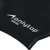 Шапочка для плавания взрослая ONLYTOP, силиконовая, 56 г, обхват 54-60 см, чёрная