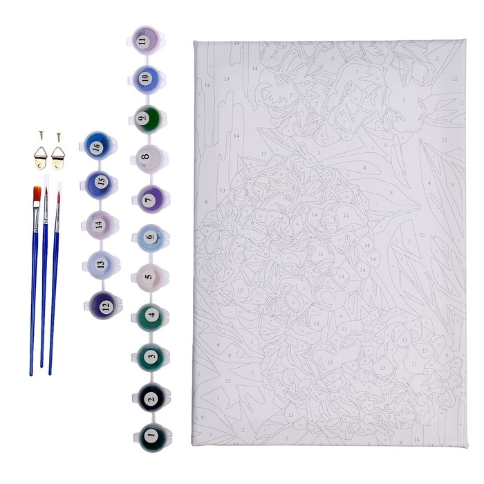 Картина по номерам на холсте с подрамником «Гортензии», 20х30 см Картина по номерам на холсте с подрамником «Гортензии», 20х30 см