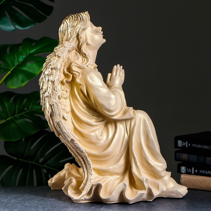 Фигура  Фигура "Ангел на колене" слоновая кость, 40х36,5х51см