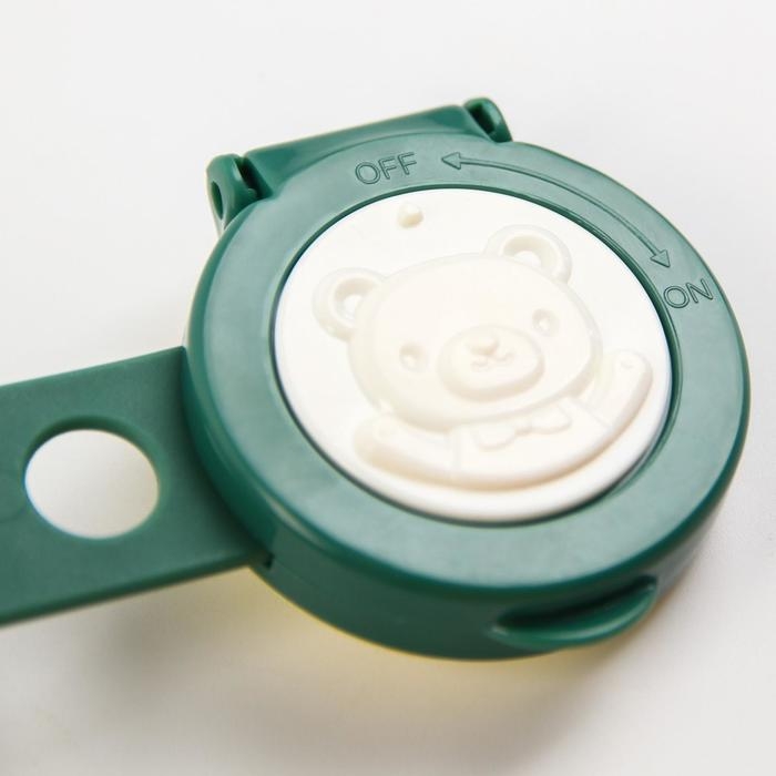 Блокиратор для дверей и ящиков «Мишка», универсальный, гибкий, цвет зеленый, Крошка Я Блокиратор для дверей и ящиков «Мишка», универсальный, гибкий, цвет зеленый, Крошка Я