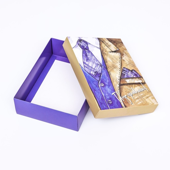 Подарочная складная коробка, упаковка, Подарочная складная коробка, упаковка, "Брутальный" 21 х 15 х 5,7 см