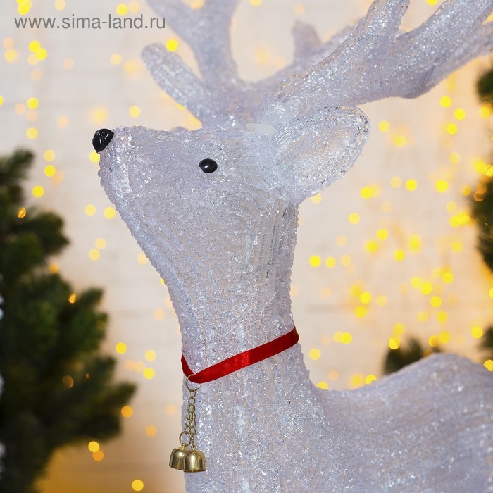 Светодиодная фигура «Олень гордый» 53 × 80 × 40 см, акрил, 96 LED, 8 режимов, 24 В, свечение белое Светодиодная фигура «Олень гордый» 53 × 80 × 40 см, акрил, 96 LED, 8 режимов, 24 В, свечение белое